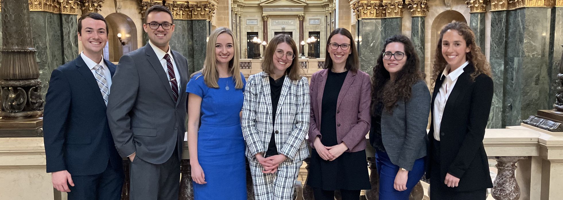 Health equity pathway residents in the Wisconsin Capitol rotunda during Doctors Day 2025