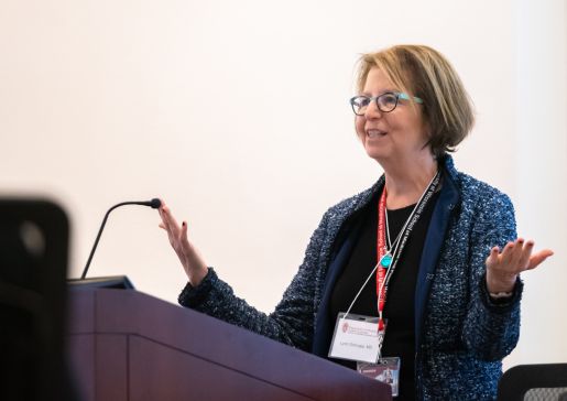 Dr. Lynn Schnapp at podium