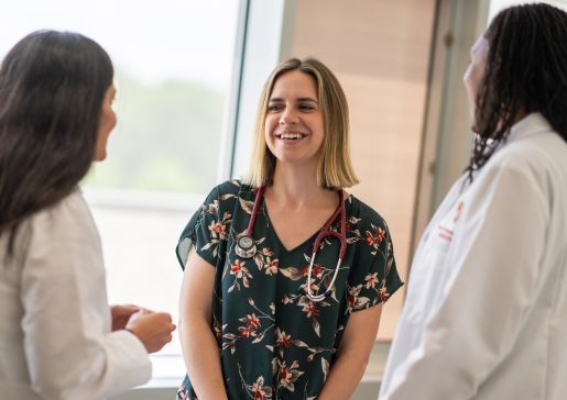 Dr. Nadia Sweet with Rheumatology faculty Shivani Garg, MD, MS, assistant professor, and Sancia Ferguson, MD, MPH, assistant professor.