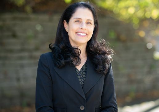 Dr. Lisa Strate, a Caucasian female with dark brown hair, wearing a navy blue blazer, smiling