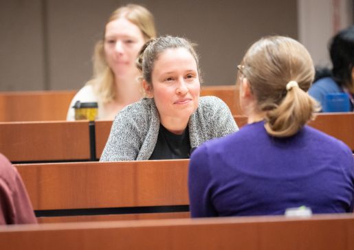 Department of Medicine faculty, staff and trainees interact at the inaugural, interdisciplinary Nutrition and Healthy Aging Theme meeting.
