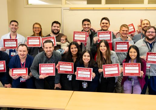 Residents on fellowship match day