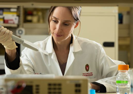 Dr. Sara McCoy in her lab.